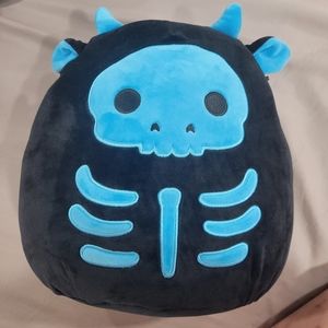 12 inch Squishmallow Blue Skeleton Tegan Cow